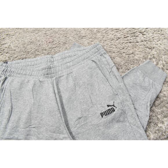 PUMA Gray Cotton Blend Jogger Pants 2XL Sweats Gym Run Pockets - Picture 7 of 8